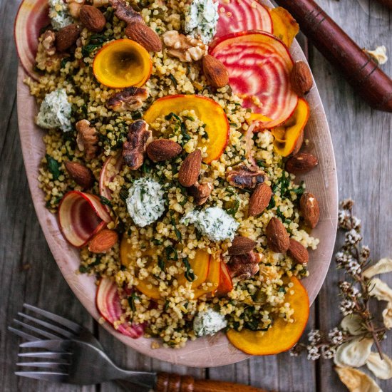 Beetroot millet salad