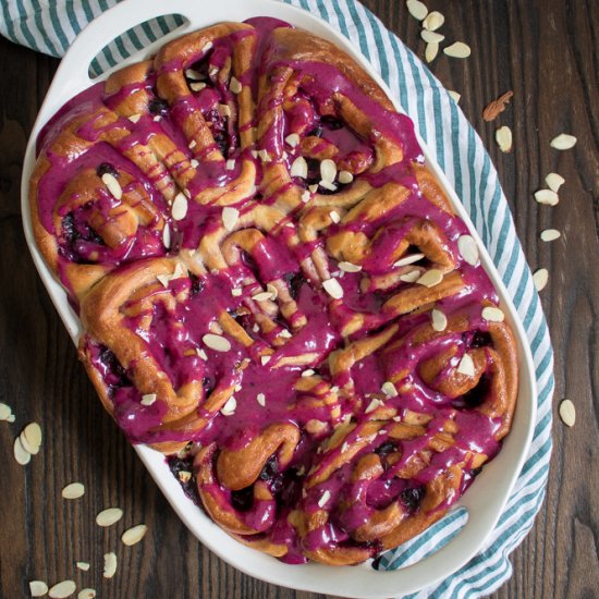 Almond Blueberry Sweet Rolls