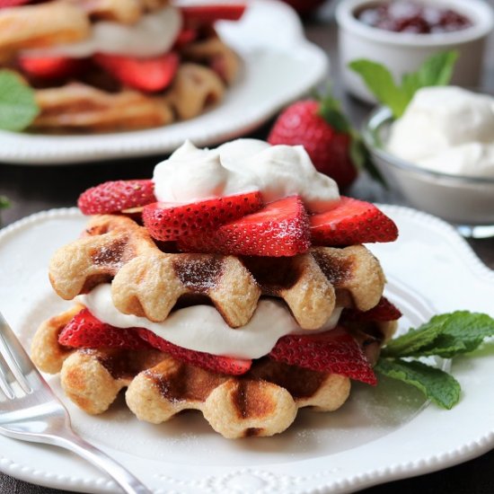 Strawberry Shortcake Waffles