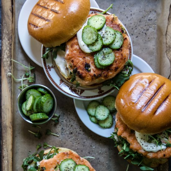 Ginger Salmon Burgers