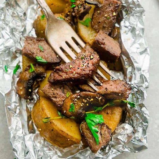 Steak and Potatoes Foil Packets