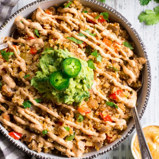 Mexican Cauliflower Fried Rice