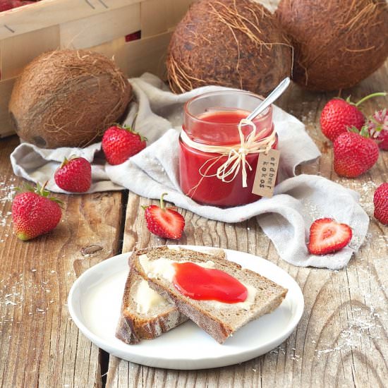 strawberry coconut jam