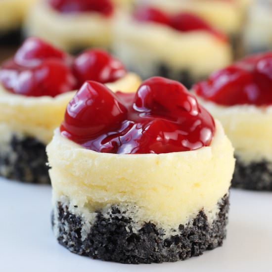 Mini Cherry Cheesecakes