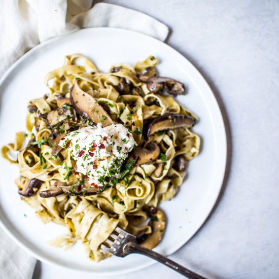 White Wine Mushroom Pasta