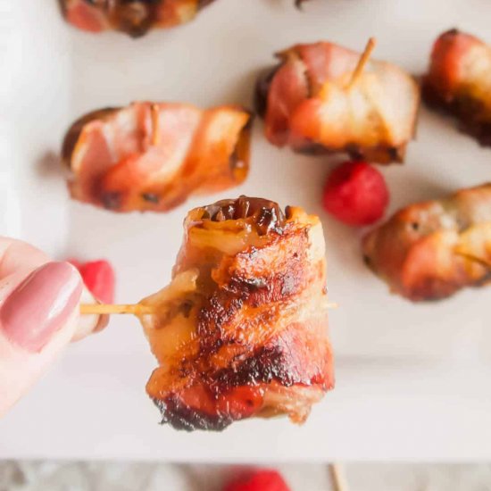 Bacon Raspberry Stuffed Dates