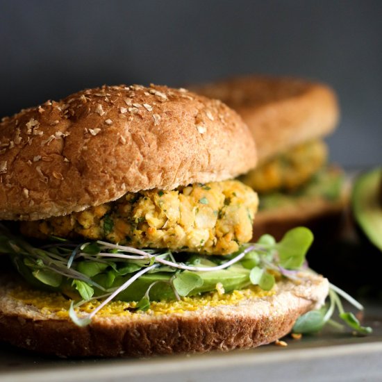 Sweet Potato Chickpea Burgers