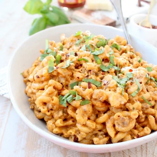 Buffalo Cheeseburger Macaroni