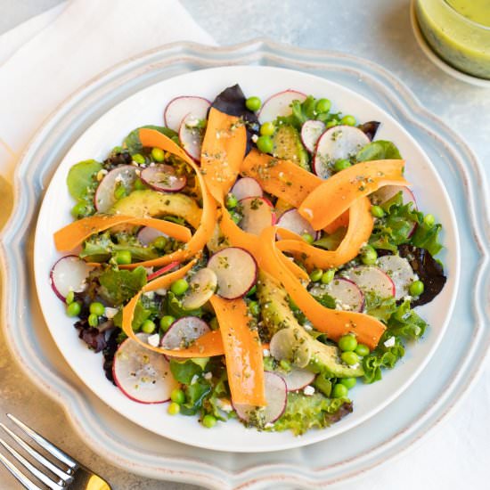 Carrot, Radish and Sweet Pea Salad