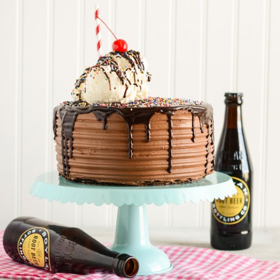 Chocolate Root Beer Float Cake