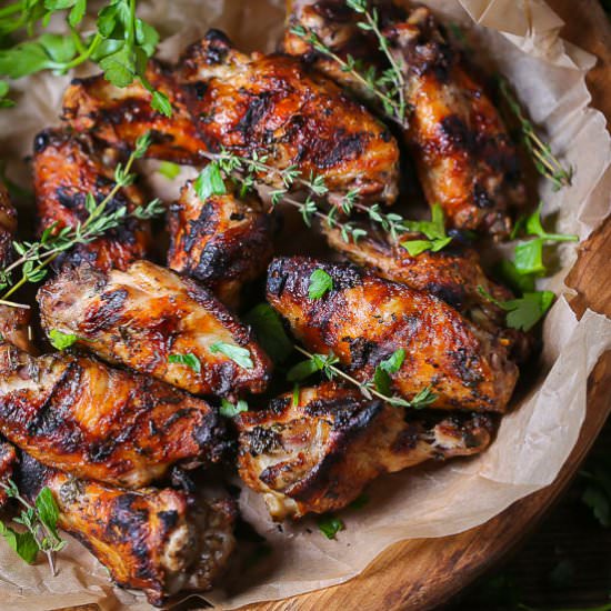 Garlic and Herb Grilled Chicken Wings