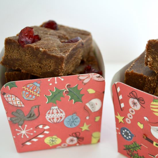 DairyFree Chocolate Cranberry Fudge