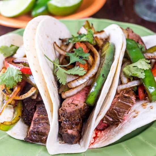 Tex Mex Beef Fajitas