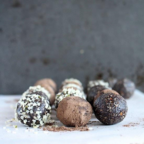 Dark Chocolate Walnut Truffles