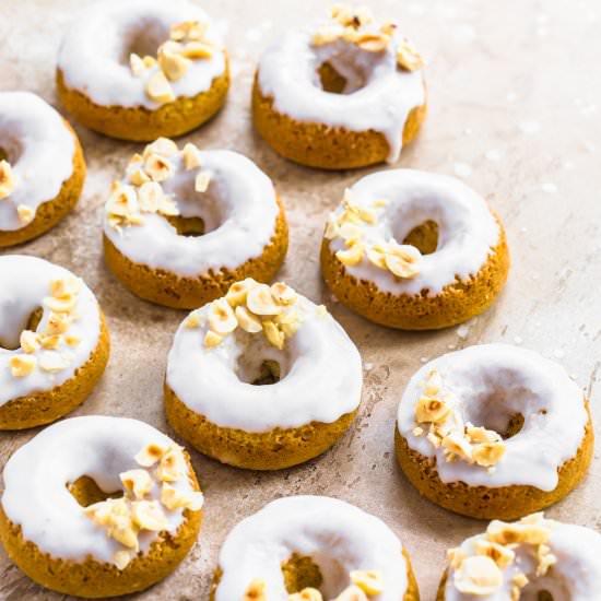 Baked Coconut Hazelnut Vegan Donuts