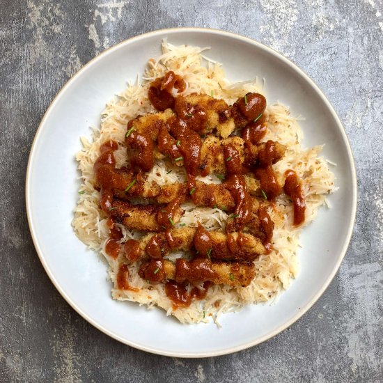 Crispy Breaded Pork with Sauce