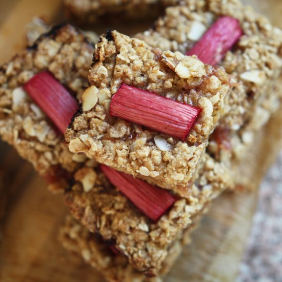 Gluten-Free Rhubarb Almond Bars