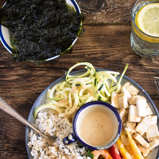 Tofu and Veggie Hand Rolls