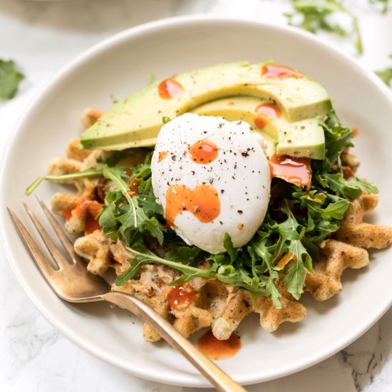 Savory Zucchini Almond Flour Waffle