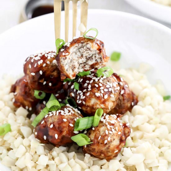 Spicy BBQ Asian Meatballs