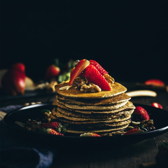 Pear and Oatmeal Pancakes