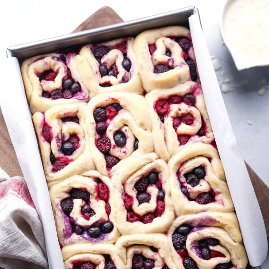 Triple Berry Sweet Rolls