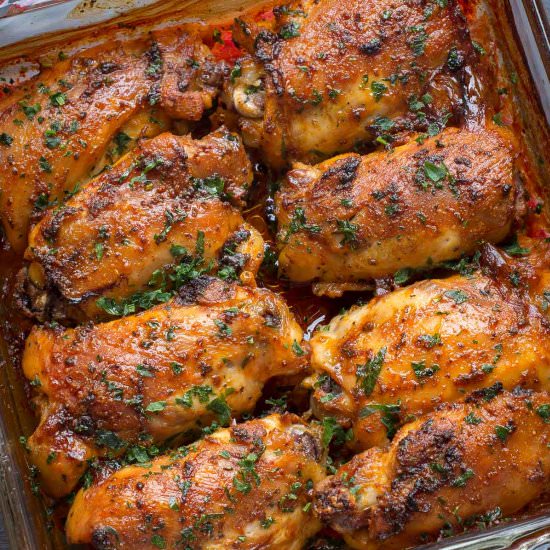 Paprika Baked Chicken Thighs