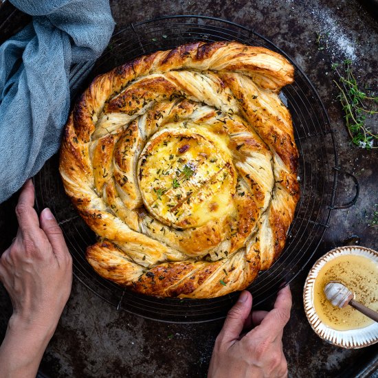 Baked Camembert in puff pastry