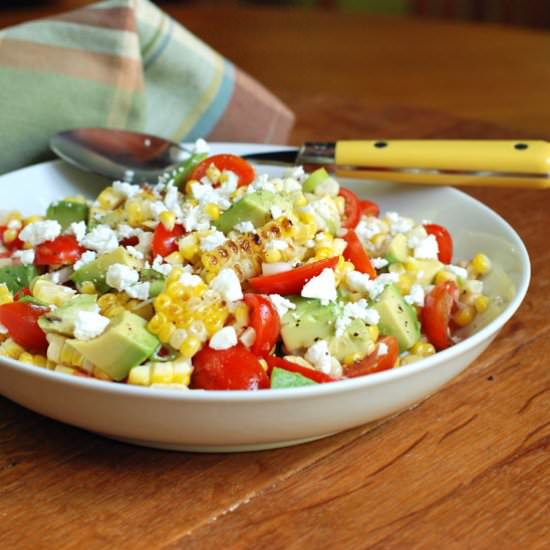 Grilled Corn and Avocado Salad