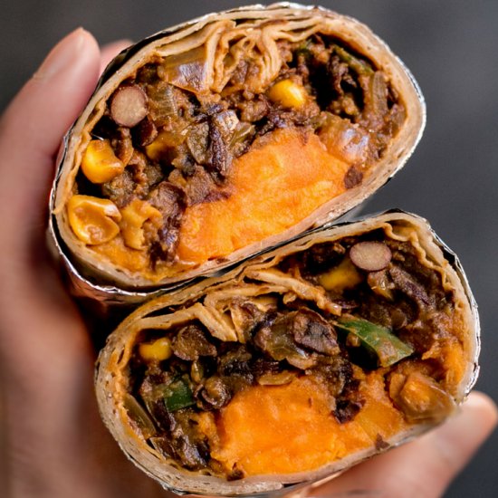 Black Bean & Sweet Potato Burritos