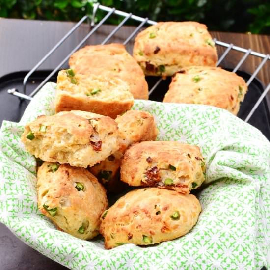 Asparagus Scones+Sun-Dried Tomatoes