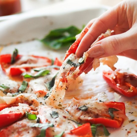 Sheet Pan Mini Pizza Peppers