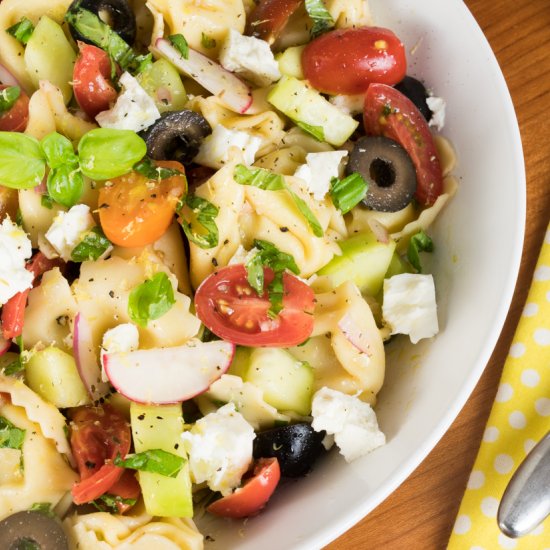 Greek Tortellini Pasta Salad