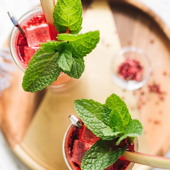 Rhubarb + Pink Peppercorn Cocktail