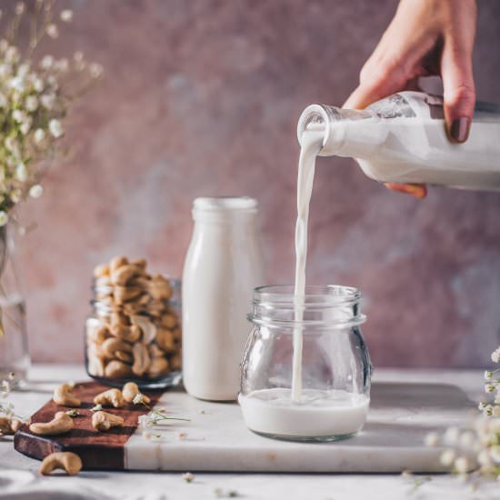 Homemade No Strain Cashew Milk