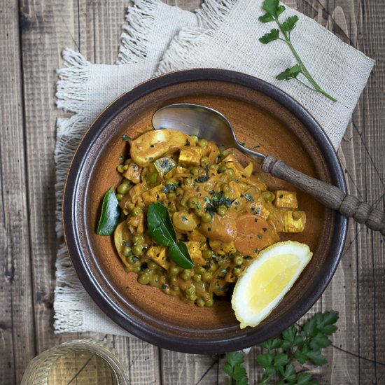 Vegetarian curry with tofu