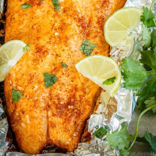 Chili Lime Baked Salmon