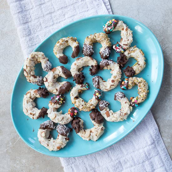 German Almond Horn Cookies