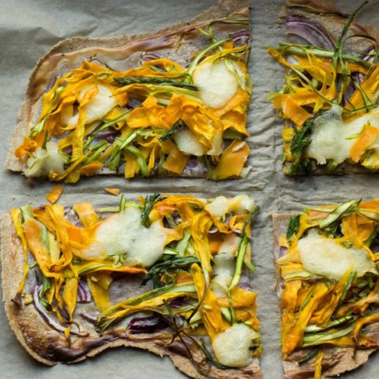 Spring Carrot Asparagus Flatbread