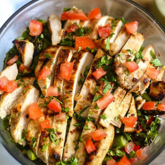 Grilled Chicken Asparagus Salad