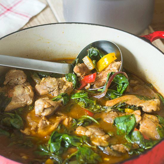 One Pot Kimchi Chicken Stew