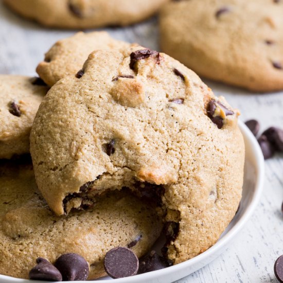 Soft Paleo Chocolate Chip Cookies