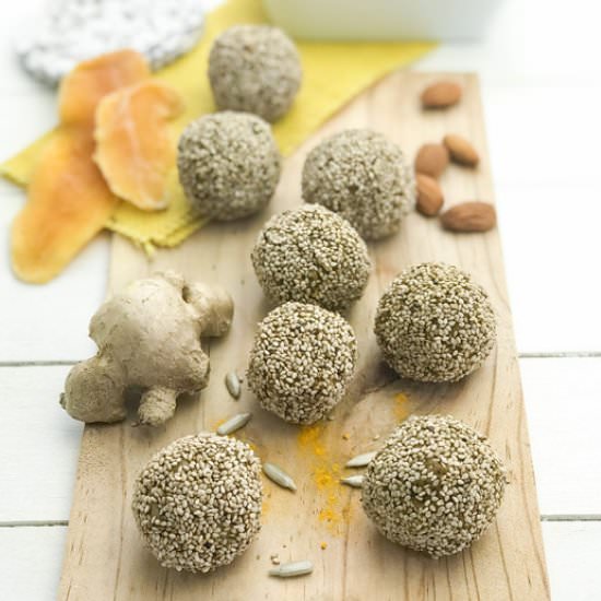 Energy Balls with Mango and Ginger