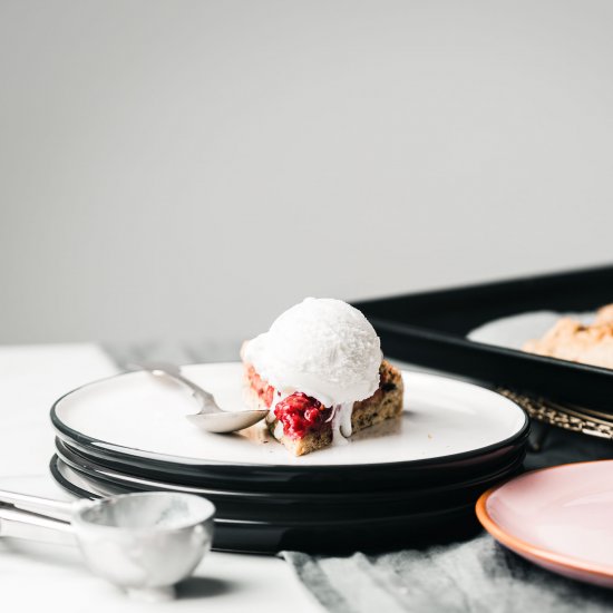 vegan raspberry + apple galette