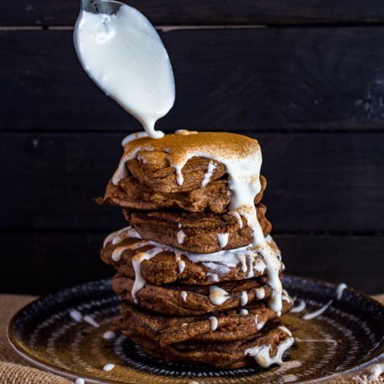 Keto Cinnamon Roll Pancakes