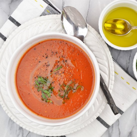 Roasted Bell Pepper and Tomato Soup