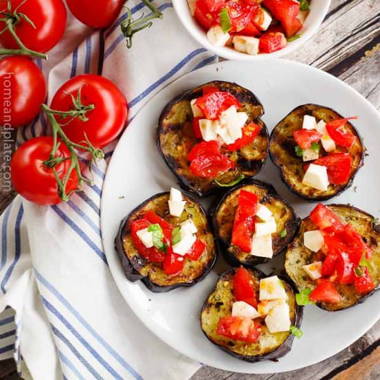 Grilled Eggplant with a Tomatoes