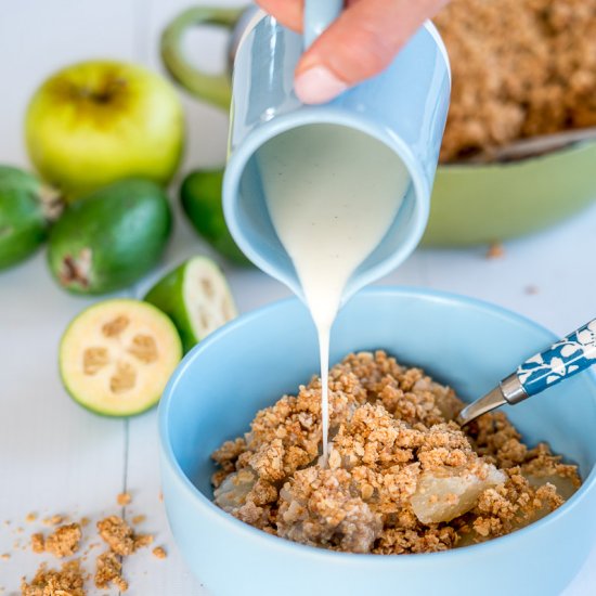 Apple Feijoa Almond Crumble