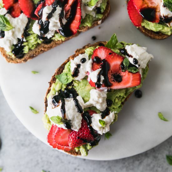 Strawberry Caprese Avocado Toast