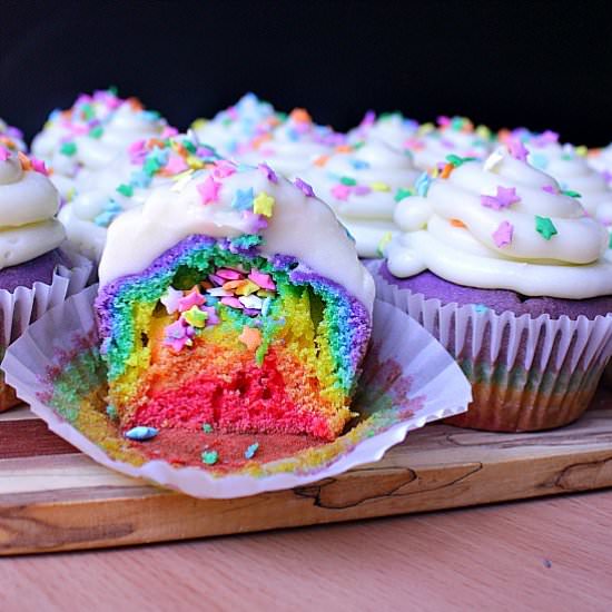 Rainbow Cupcakes